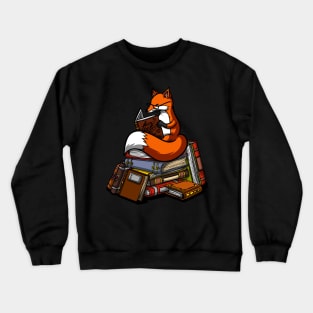 Fox Reading Book Crewneck Sweatshirt